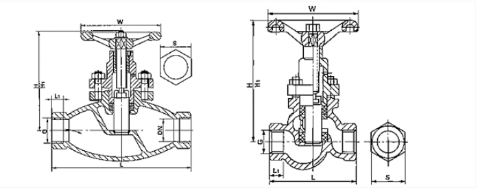 德赢VWIN内螺纹柱塞阀结构图